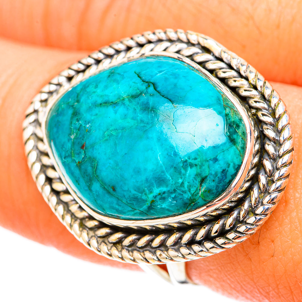 Chrysocolla Rings handcrafted by Ana Silver Co - RING119687