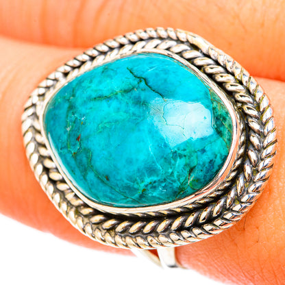 Chrysocolla Rings handcrafted by Ana Silver Co - RING119687
