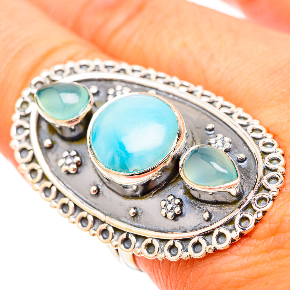 Larimar Rings handcrafted by Ana Silver Co - RING119692