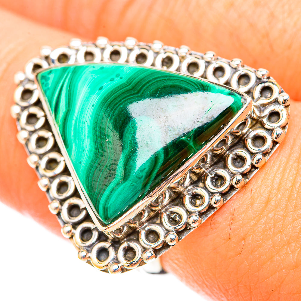 Malachite Rings handcrafted by Ana Silver Co - RING119701