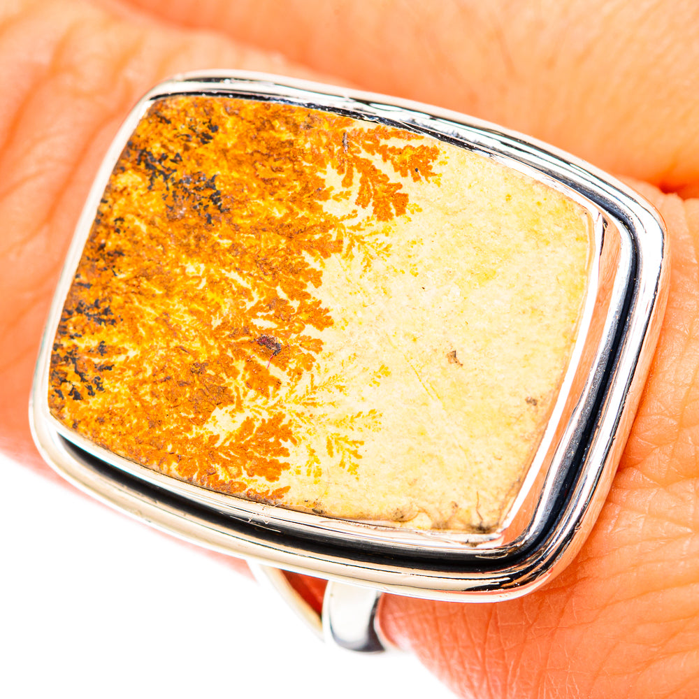 Germany Psilomelane Dendritic Rings handcrafted by Ana Silver Co - RING119703