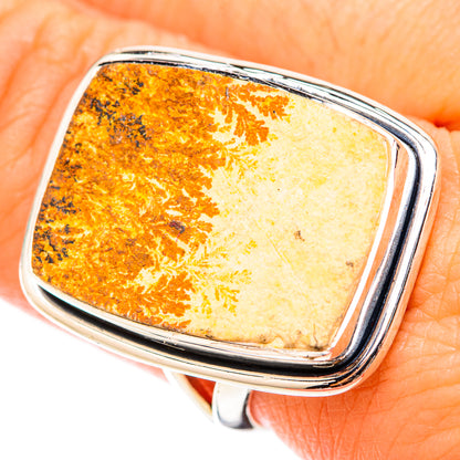 Germany Psilomelane Dendritic Rings handcrafted by Ana Silver Co - RING119703