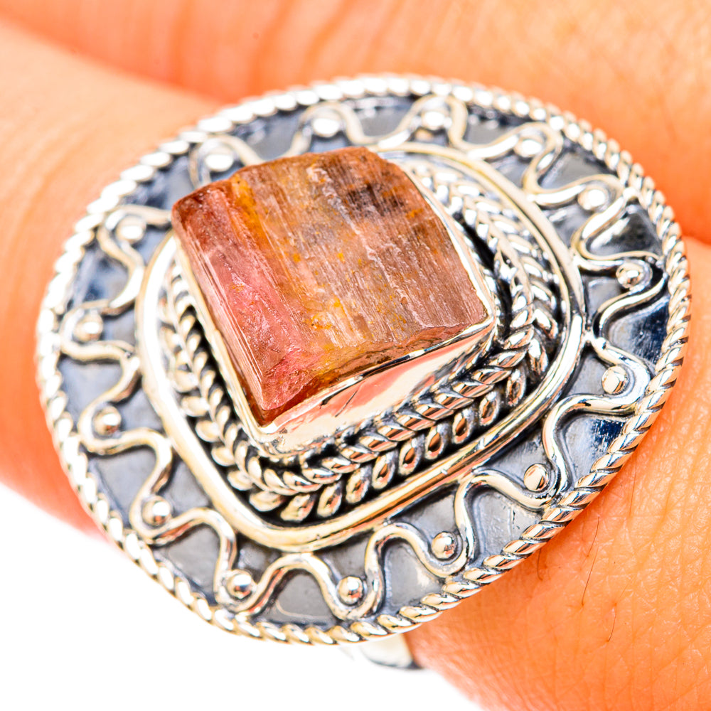 Pink Tourmaline Rings handcrafted by Ana Silver Co - RING119709
