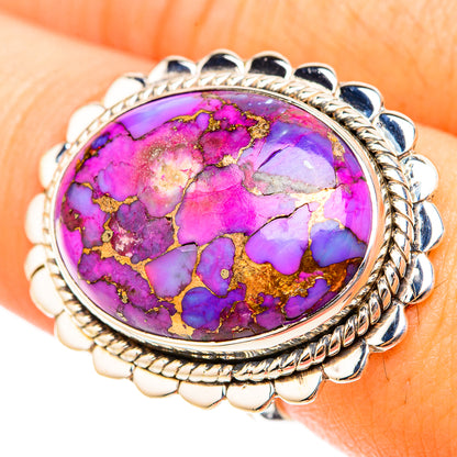 Purple Copper Composite Turquoise Rings handcrafted by Ana Silver Co - RING119712