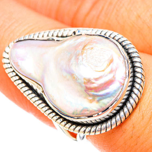 Mother Of Pearl Rings handcrafted by Ana Silver Co - RING119719