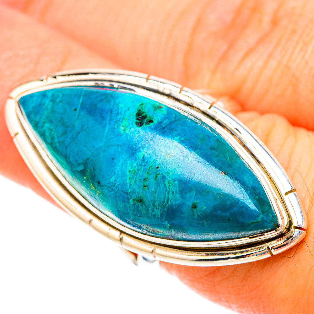 Chrysocolla Rings handcrafted by Ana Silver Co - RING119733