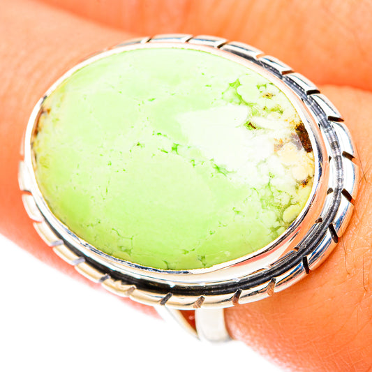 Lemon Chrysoprase Rings handcrafted by Ana Silver Co - RING119740