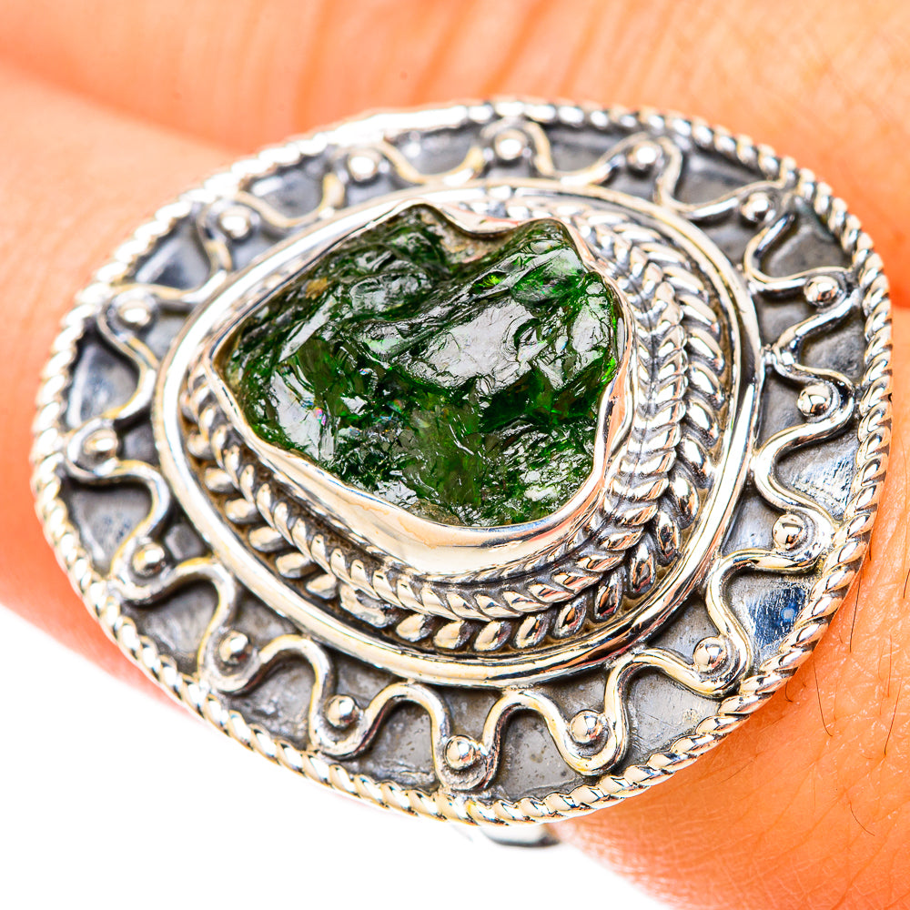 Chrome Diopside Rings handcrafted by Ana Silver Co - RING119741