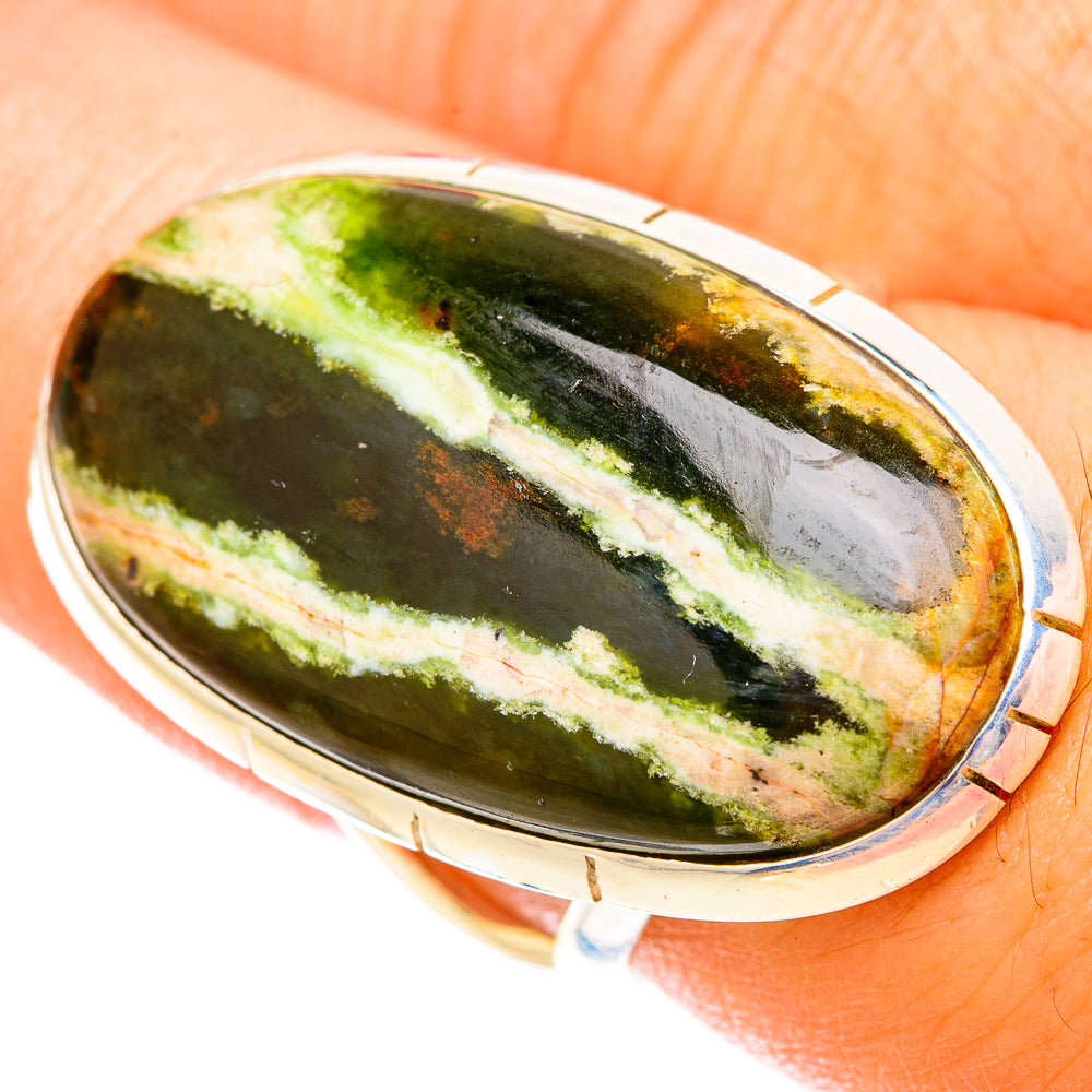 Australian Green Opal Rings handcrafted by Ana Silver Co - RING119743