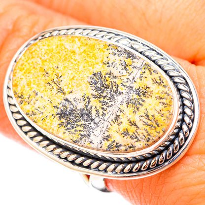 Germany Psilomelane Dendritic Rings handcrafted by Ana Silver Co - RING119749