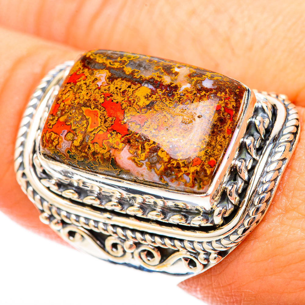 Moroccan Agate Rings handcrafted by Ana Silver Co - RING119751