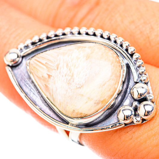 Scolecite Rings handcrafted by Ana Silver Co - RING119755