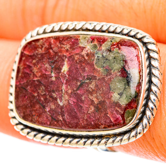 Russian Eudialyte Rings handcrafted by Ana Silver Co - RING119760