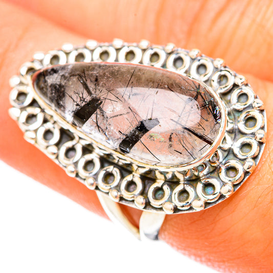 Tourmalinated Quartz Rings handcrafted by Ana Silver Co - RING119764