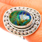 Azurite In Malachite Rings handcrafted by Ana Silver Co - RING119771
