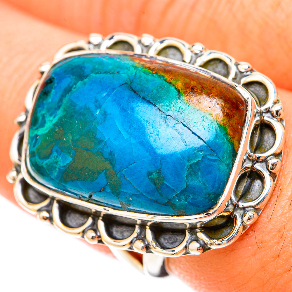 Chrysocolla Rings handcrafted by Ana Silver Co - RING119776