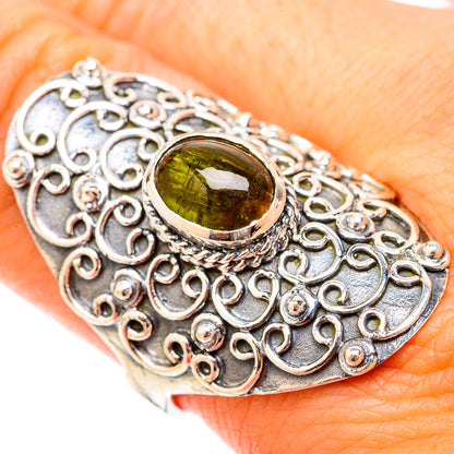 Green Tourmaline Rings handcrafted by Ana Silver Co - RING119787