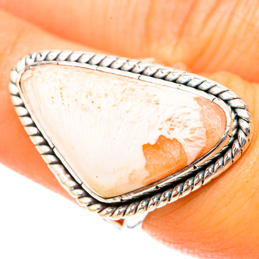 Scolecite Rings handcrafted by Ana Silver Co - RING119793