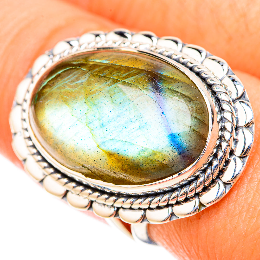 Labradorite Rings handcrafted by Ana Silver Co - RING119806