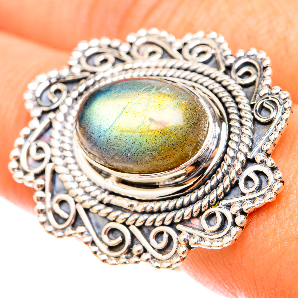 Labradorite Rings handcrafted by Ana Silver Co - RING119807