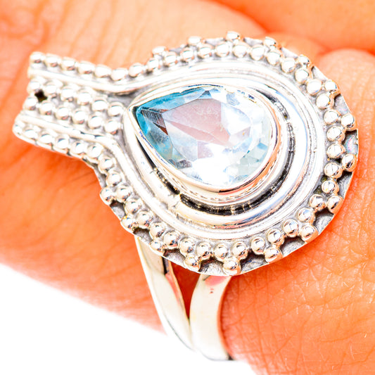 Blue Topaz Rings handcrafted by Ana Silver Co - RING119810