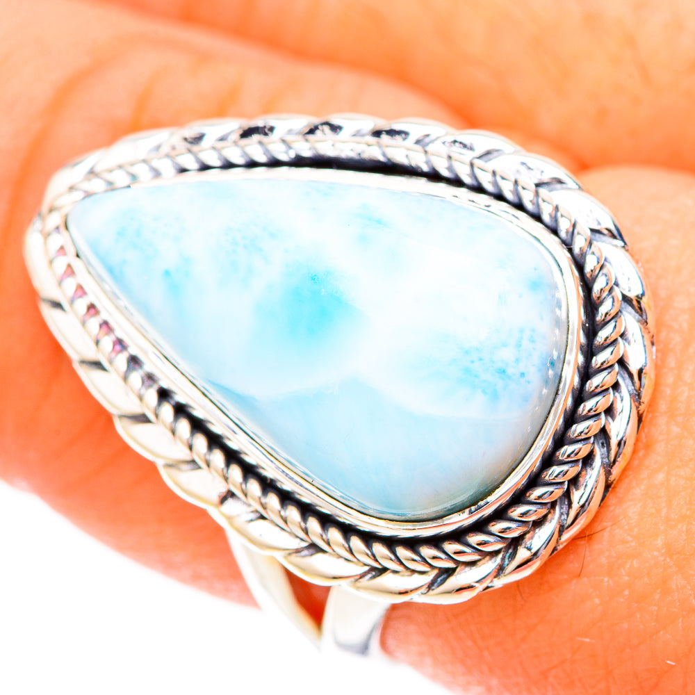 Larimar Rings handcrafted by Ana Silver Co - RING119815