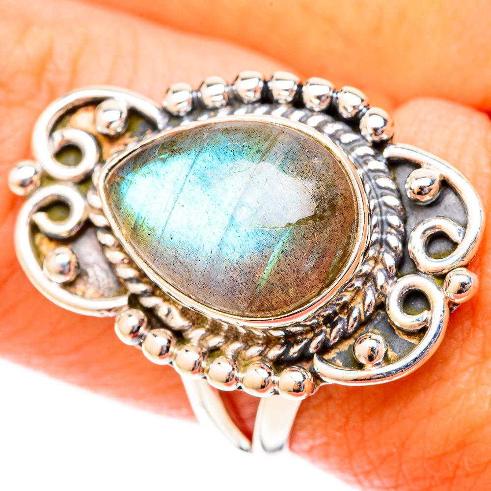 Labradorite Rings handcrafted by Ana Silver Co - RING119816
