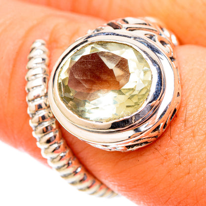 Green Amethyst Rings handcrafted by Ana Silver Co - RING119819