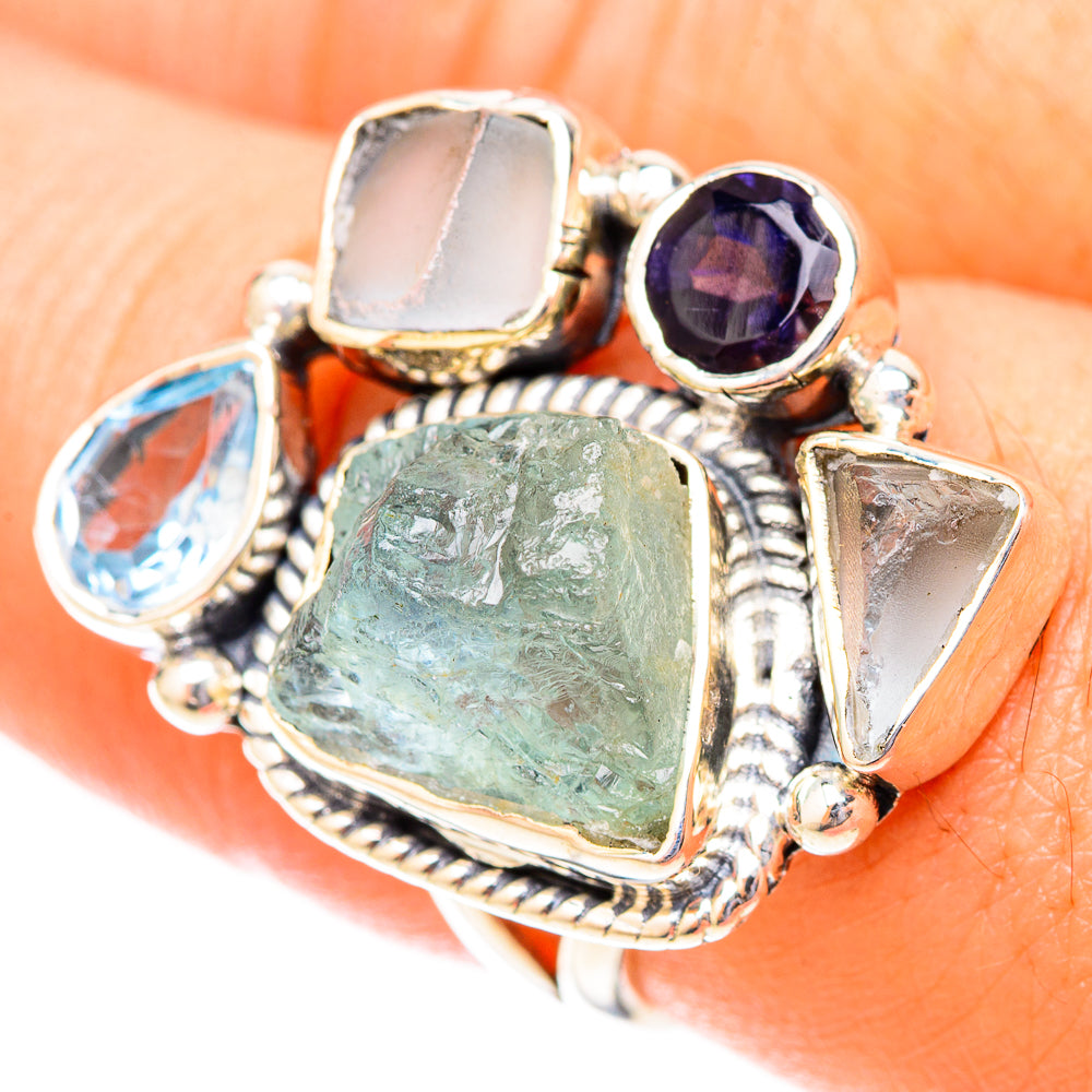 Aquamarine Rings handcrafted by Ana Silver Co - RING119842