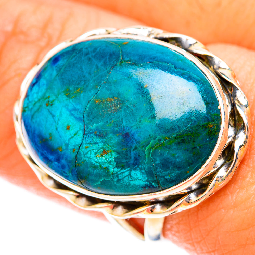 Chrysocolla Rings handcrafted by Ana Silver Co - RING119846