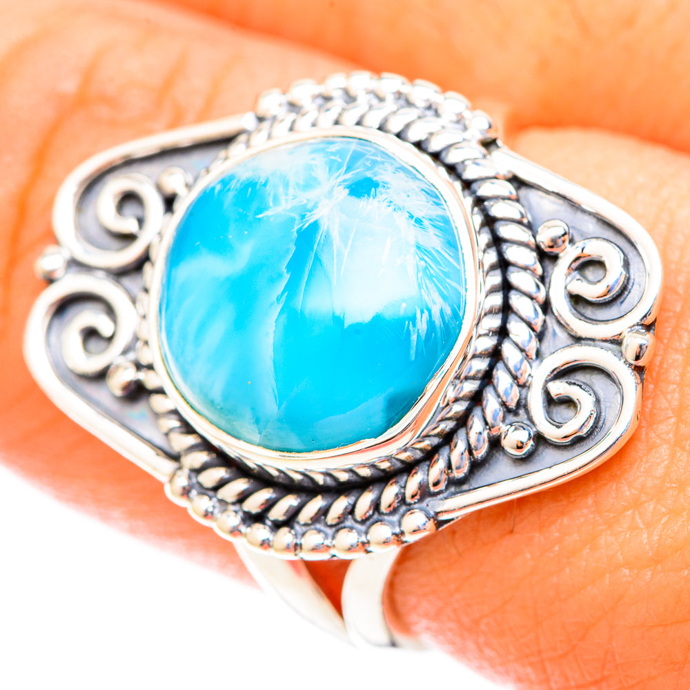 Larimar Rings handcrafted by Ana Silver Co - RING119847