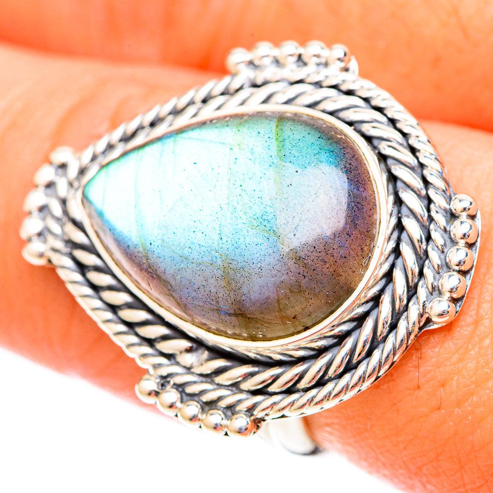 Labradorite Rings handcrafted by Ana Silver Co - RING119848