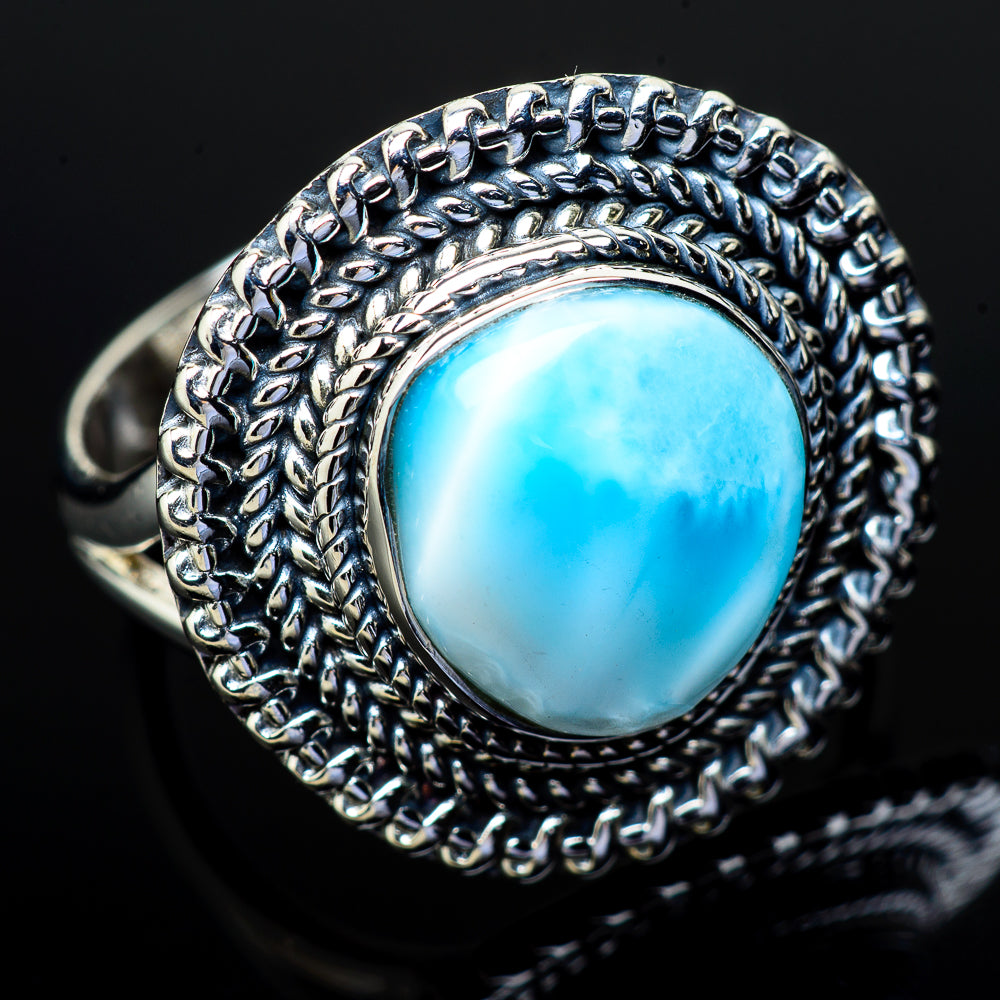 Larimar Rings handcrafted by Ana Silver Co - RING11985