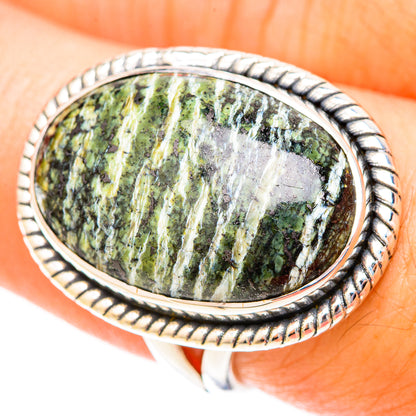 Green Swiss Opal Rings handcrafted by Ana Silver Co - RING119852