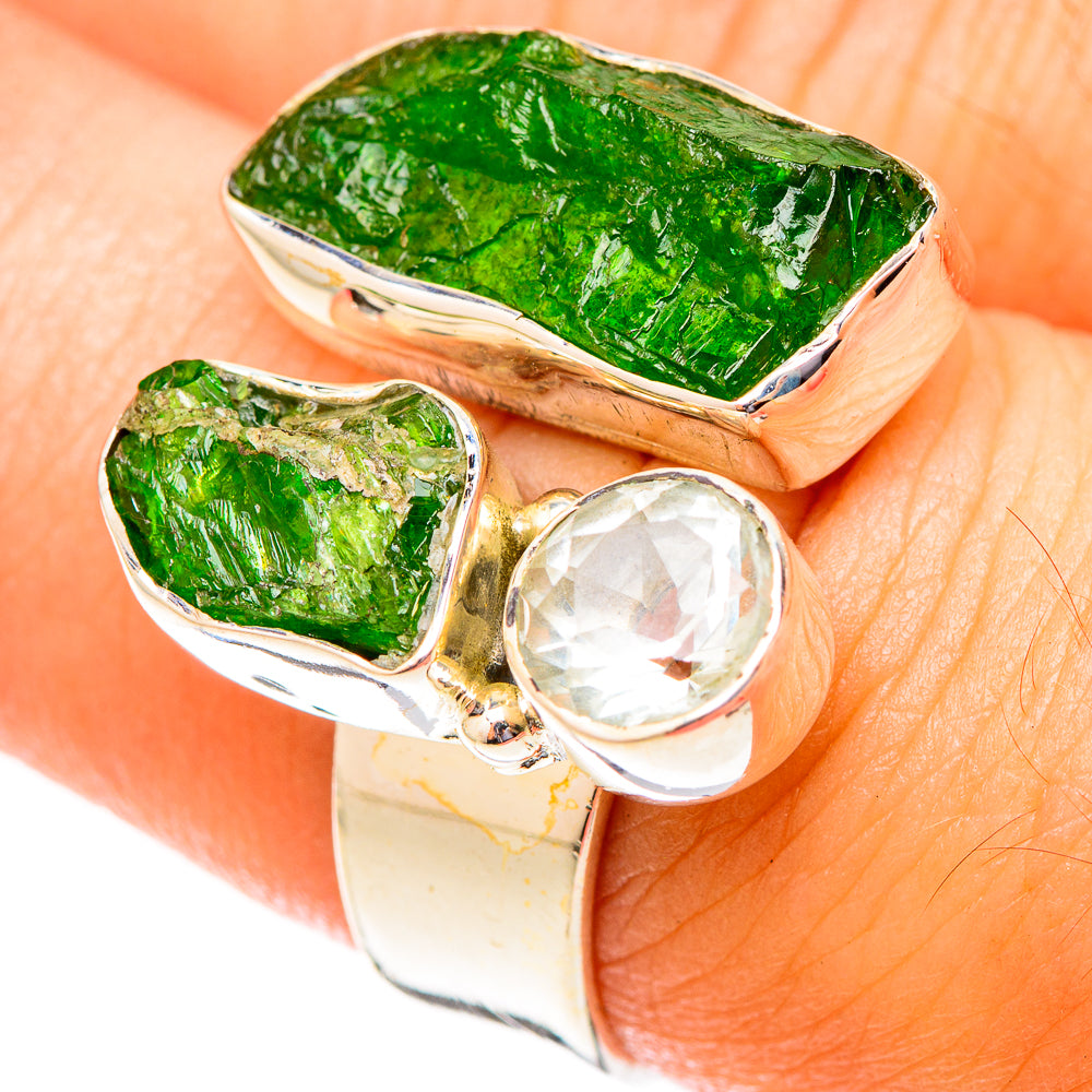 Chrome Diopside Rings handcrafted by Ana Silver Co - RING119853