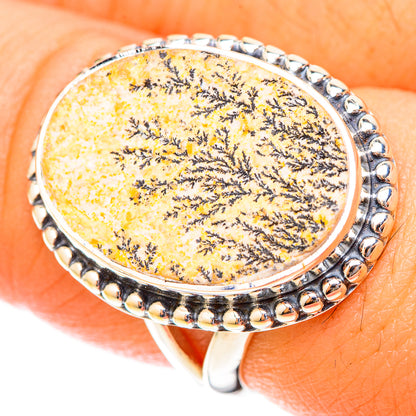 Germany Psilomelane Dendritic Rings handcrafted by Ana Silver Co - RING119856