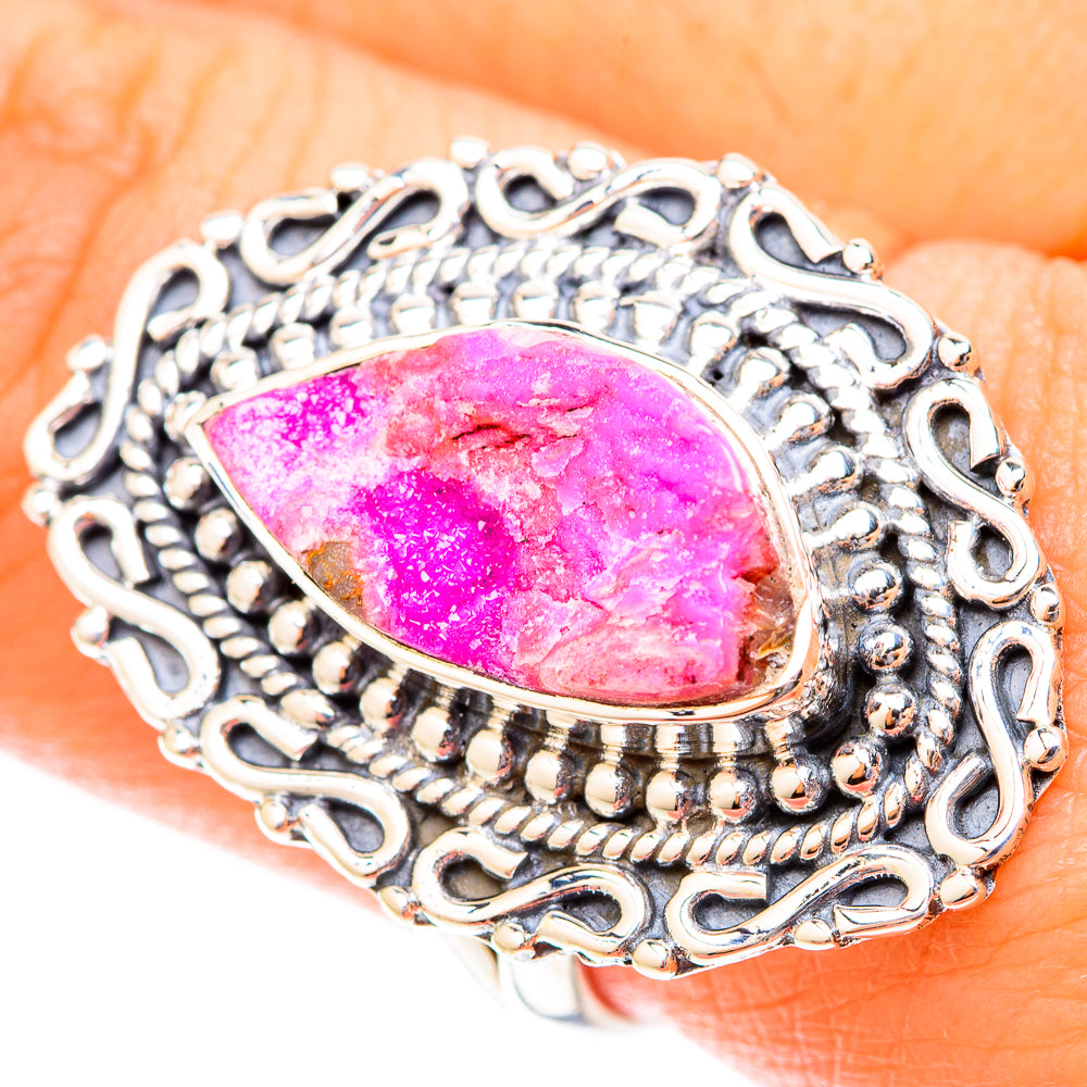 Cobalto Calcite Druzy Rings handcrafted by Ana Silver Co - RING119861