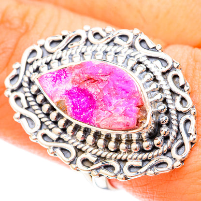 Cobalto Calcite Druzy Rings handcrafted by Ana Silver Co - RING119861
