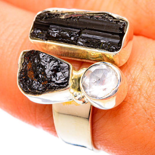 Black Tourmaline Rings handcrafted by Ana Silver Co - RING119865
