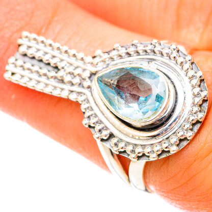 Blue Topaz Rings handcrafted by Ana Silver Co - RING119875