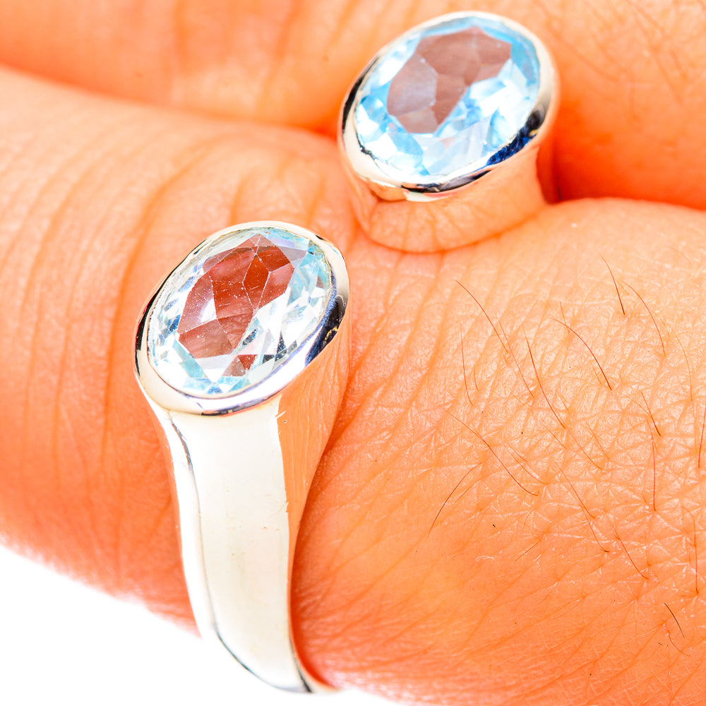 Blue Topaz Rings handcrafted by Ana Silver Co - RING119876