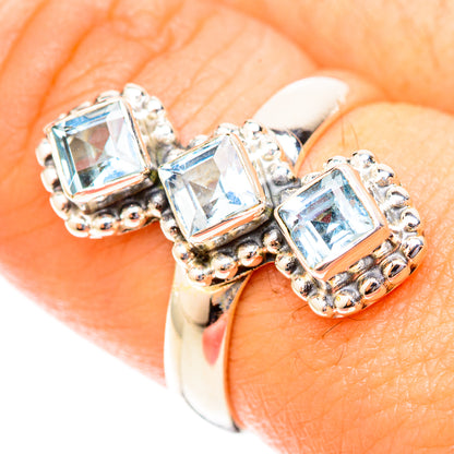 Blue Topaz Rings handcrafted by Ana Silver Co - RING119879