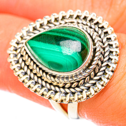 Malachite Rings handcrafted by Ana Silver Co - RING119880