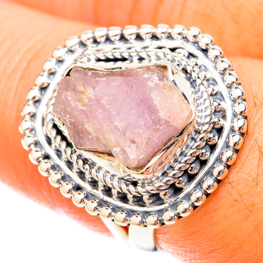 Rose Quartz Rings handcrafted by Ana Silver Co - RING119892