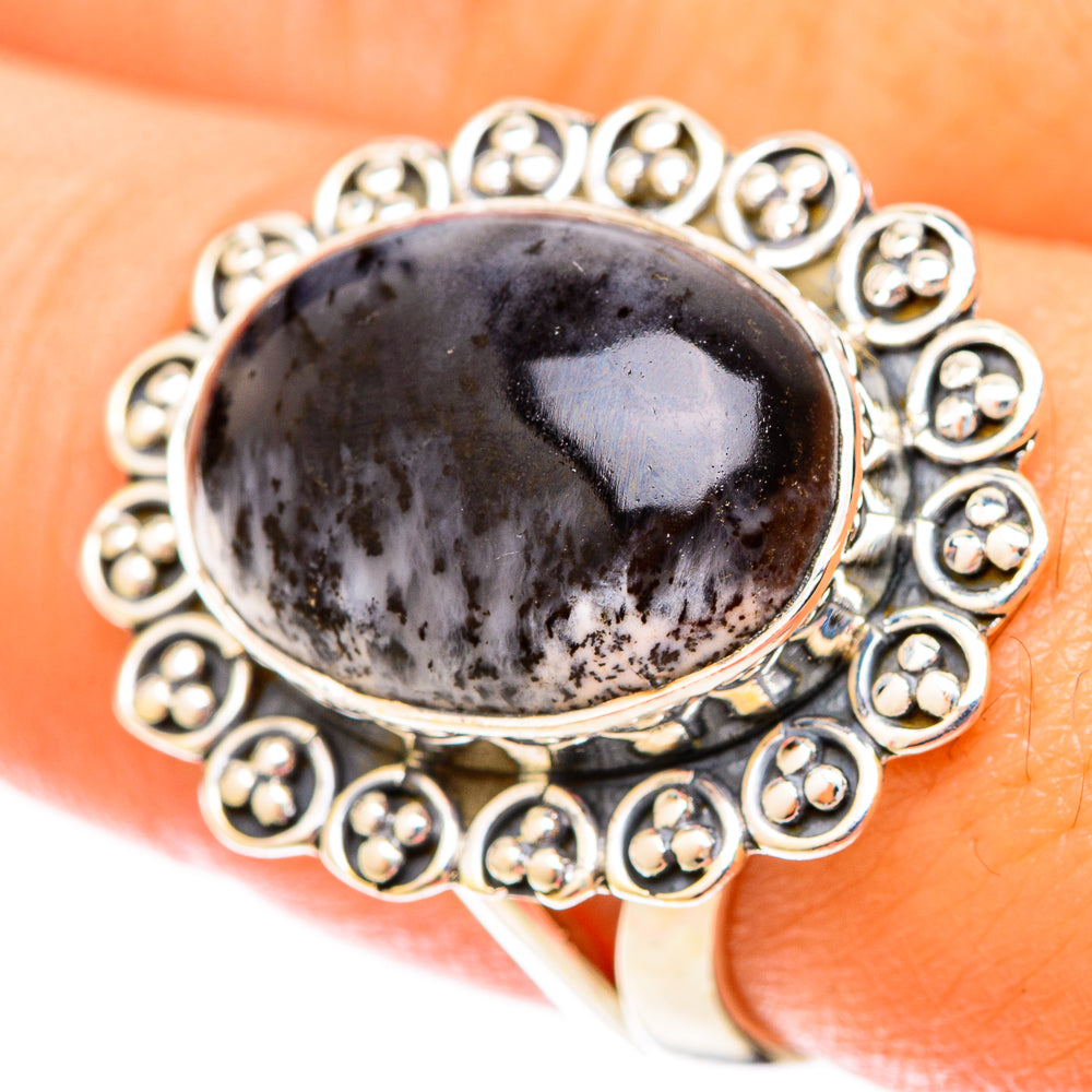 Dendritic Opal Rings handcrafted by Ana Silver Co - RING119895