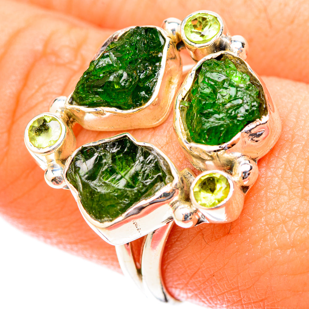 Chrome Diopside Rings handcrafted by Ana Silver Co - RING119910