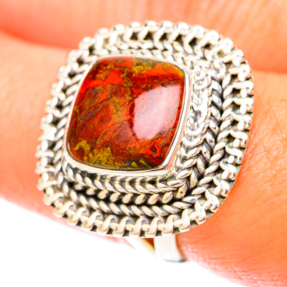 Moroccan Agate Rings handcrafted by Ana Silver Co - RING119913