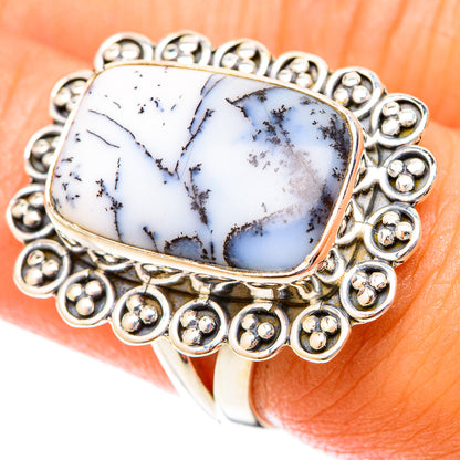 Dendritic Opal Rings handcrafted by Ana Silver Co - RING119924
