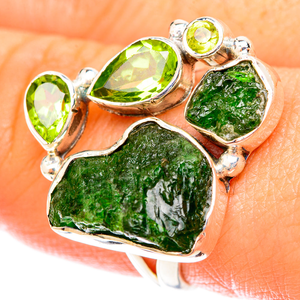 Chrome Diopside Rings handcrafted by Ana Silver Co - RING119935