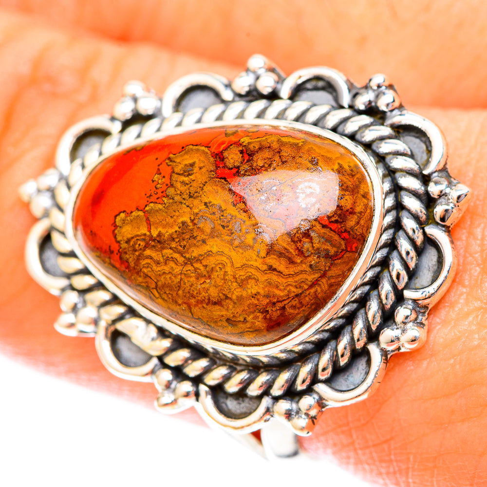 Moroccan Agate Rings handcrafted by Ana Silver Co - RING119941